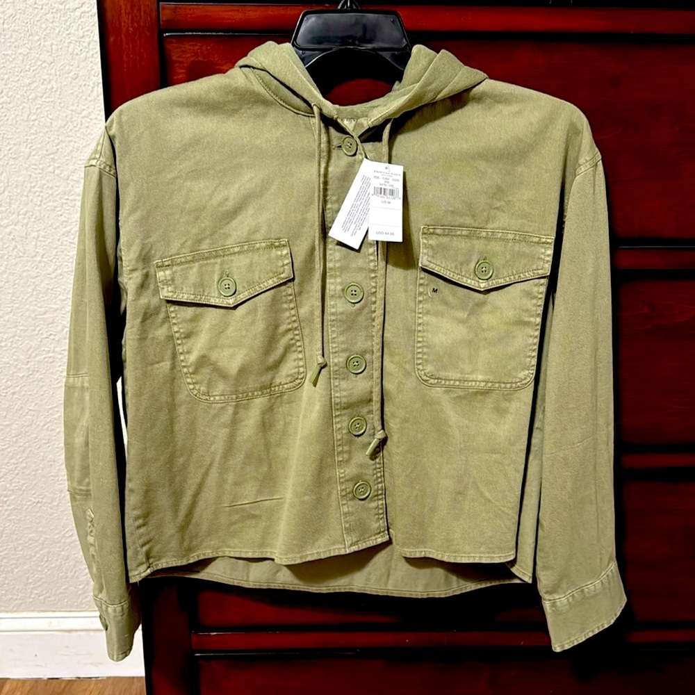 American Eagle Outfitters Women’s Button Front with Hood NWT